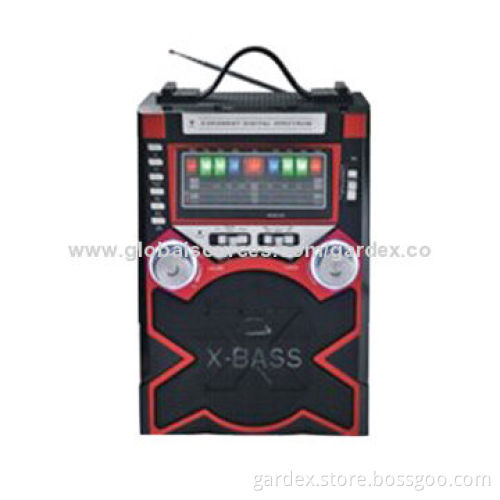 AM/FM/SW1-2 4 Bands Radio with 3-way Speaker Player for USB-SD-PC Link, Remote Control, Music Player